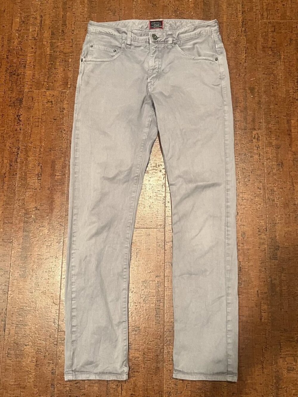 Untuckit Men’s 30X31 Gray Renzo Straight Fit Chino Pants Pima Cotton